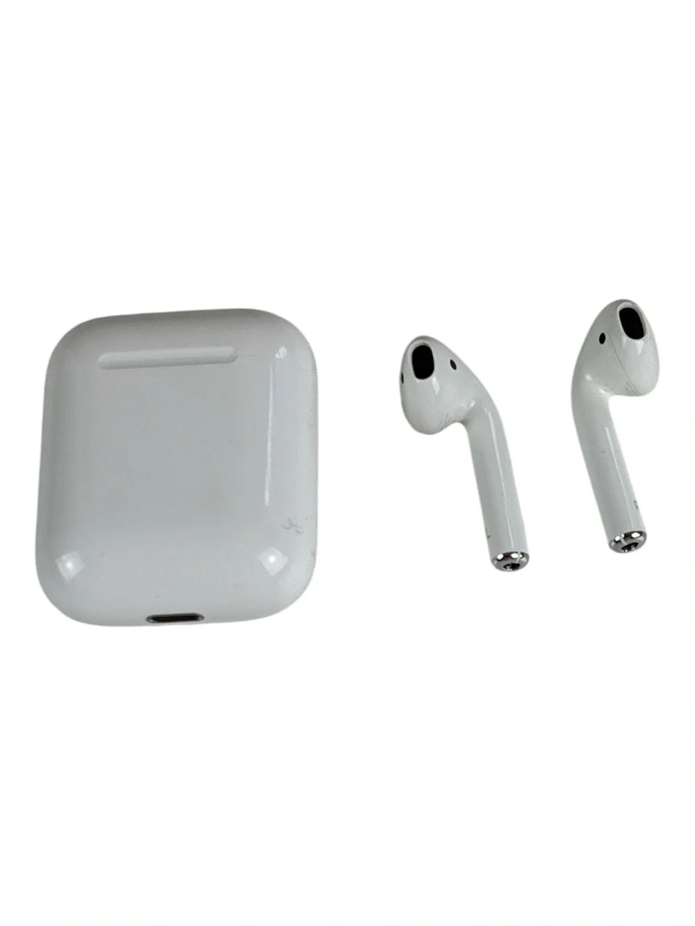 Apple White Wireless Earbuds with Case and Accessories